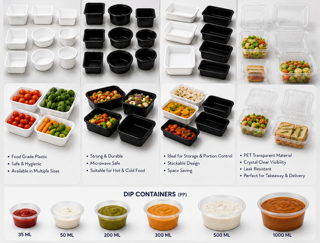 Plastic Food Containers with Lids